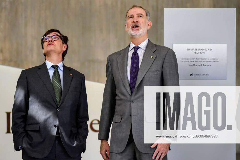 The King inaugurates the CaixaResearch Institute in Barcelona King Felipe VI d , and the President of the Generalitat, Salvador Illa i , during the inauguration of the CaixaResearch Institute, on 24 April 2026, in Barcelona, Catalonia Spain The CaixaResearch Institute is the first Spanish research center specialized in immunology, focused on the study of the immune system and how it is related to the most prevalent diseases - such as neurological, oncological or infectious diseases - also taking into account the impact of environmental factors 24 APRIL 2026 Barcelona Barcelona Barcelona Spain