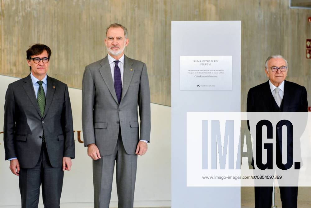 The King inaugurates the CaixaResearch Institute in Barcelona King Felipe VI c , and the President of the Generalitat, Salvador Illa i , during the inauguration of the CaixaResearch Institute, 24 April 2026, in Barcelona, Catalonia Spain The CaixaResearch Institute is the first Spanish research center specialized in immunology, focused on the study of the immune system and how it is related to the most prevalent diseases - such as neurological, oncological or infectious diseases - also taking into account the impact of environmental factors 24 APRIL 2026 Barcelona Barcelona Barcelona Spain
