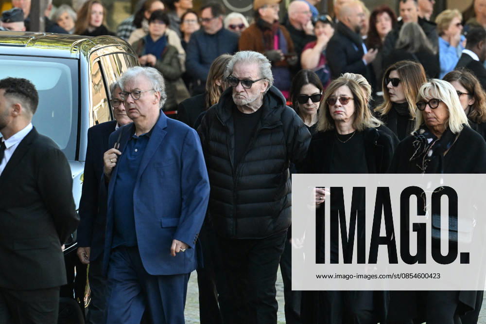 Nathalie Baye Funeral - Paris Dominique Besnehard and Eddy Mitchell attending the funeral of French actress Nathalie Baye at Saint Sulpice Church, in Paris, France on April 24, 2026. Photo by Lionel Urman ABACAPRESS.COM Paris Ile-de-France France