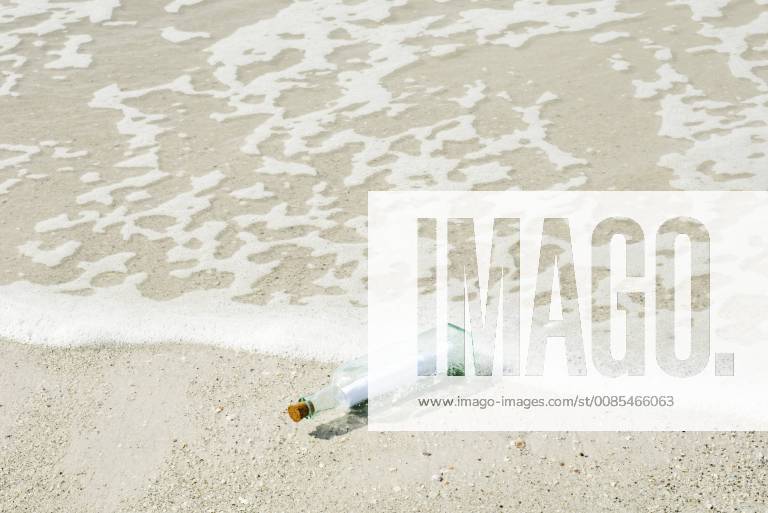 Message in a bottle washed up on shore