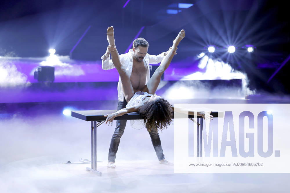 Singer Nadja Benaissa No Angels and dancer Vadim Garbuzov at the seventh dance show of the 19th season of the RTL dance show Lets Dance at the Coloneum 24 04 2026 NRW Germany