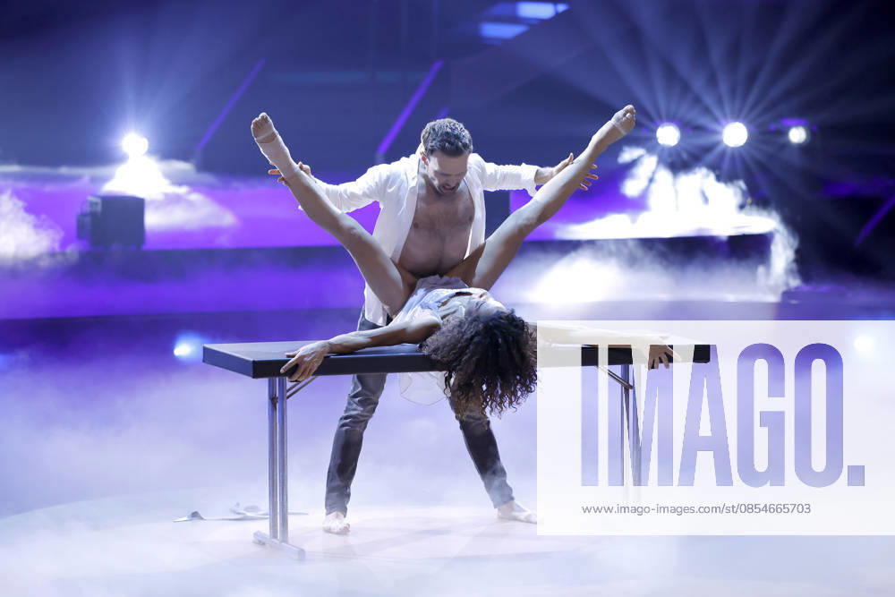 Singer Nadja Benaissa No Angels and dancer Vadim Garbuzov at the seventh dance show of the 19th season of the RTL dance show Lets Dance at the Coloneum 24 04 2026 NRW Germany