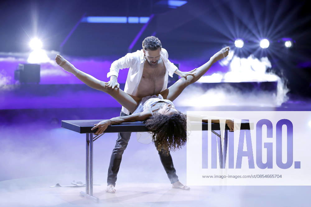 Singer Nadja Benaissa No Angels and dancer Vadim Garbuzov at the seventh dance show of the 19th season of the RTL dance show Lets Dance at the Coloneum 24 04 2026 NRW Germany