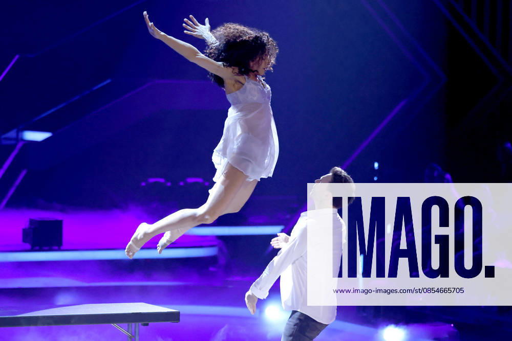 Singer Nadja Benaissa No Angels and dancer Vadim Garbuzov at the seventh dance show of the 19th season of the RTL dance show Lets Dance at the Coloneum 24 04 2026 NRW Germany