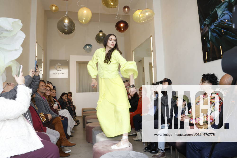 Lia Kemendi at the Anja Gockel Fashion Show Fresh for the senses in the Paris 44 showroom by Anja Gockel Berlin