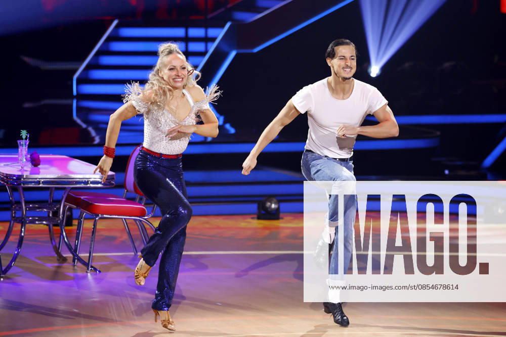 Singer Milano Milane Baybah and professional dancer Marta Arndt at the seventh dance show of the 19th season of the RTL dance show Lets Dance at the Coloneum Cologne, 24 04 2026 NRW Germany
