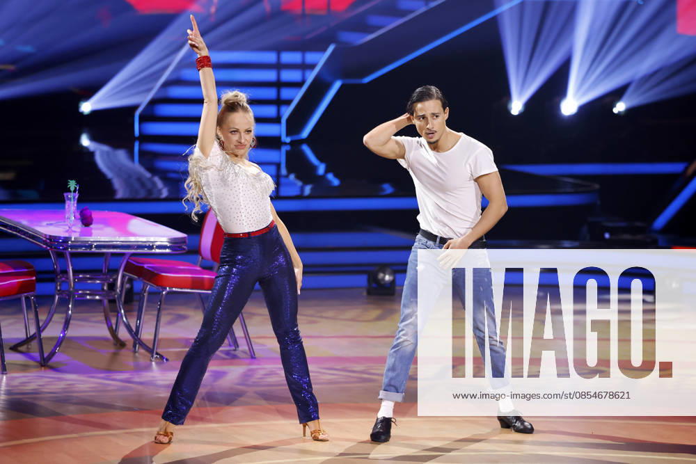 Singer Milano Milane Baybah and professional dancer Marta Arndt at the seventh dance show of the 19th season of the RTL dance show Lets Dance at the Coloneum Cologne, 24 04 2026 NRW Germany