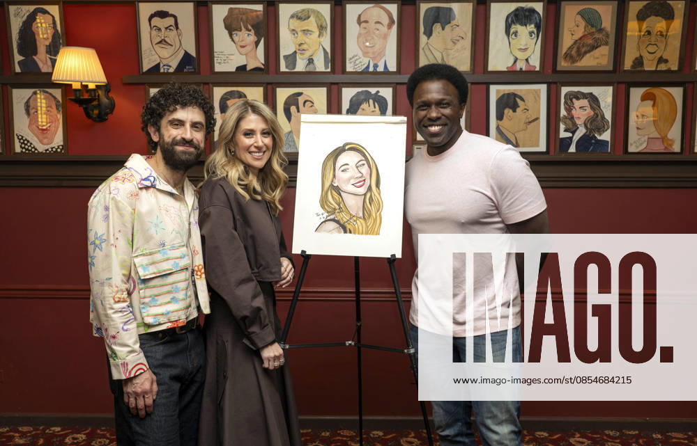 Brandon Uranowitz, Caissie Levy and Joshua Henry at Caissie Levy joins the legendary wall of caricatures at Sardi s. Held at SardiÃ¢â‚¬â ¢s in New York. Zuma Press April 24, 2026. New York United States - ZUMAp281 20260424_zea_p281_057
