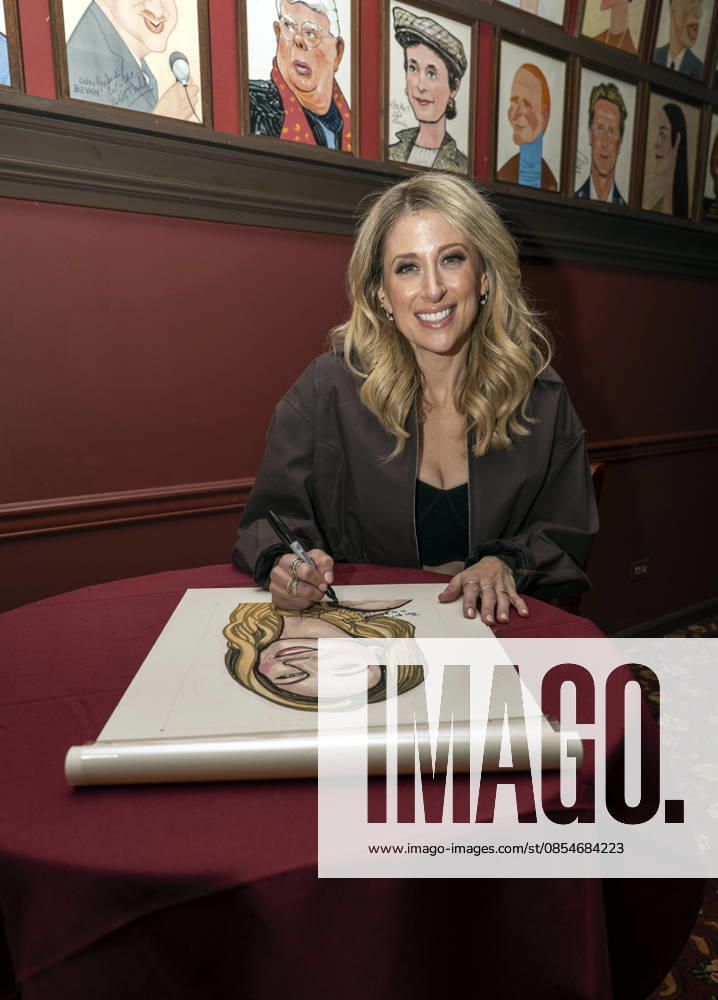 Caissie Levy joins the legendary wall of caricatures at Sardi s. Held at Sardiâ€⠢s in New York. Zuma Press April 24, 2026. New York United States - ZUMAp281 20260424_zea_p281_029