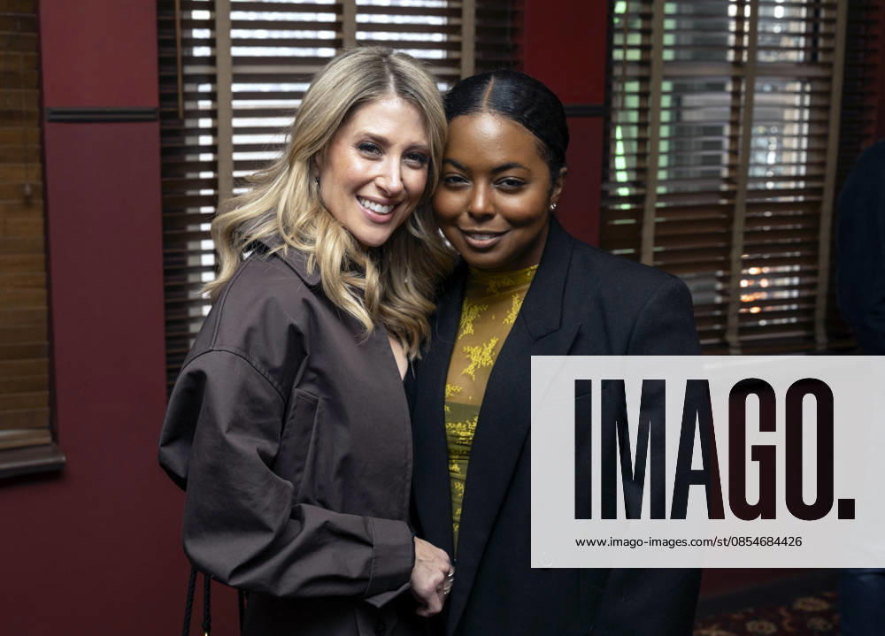 Caissie Levy and Adrienne Warren at Caissie Levy joins the legendary wall of caricatures at Sardi s. Held at Sardiâ€⠢s in New York. Zuma Press April 24, 2026. New York United States - ZUMAp281 20260424_zea_p281_055