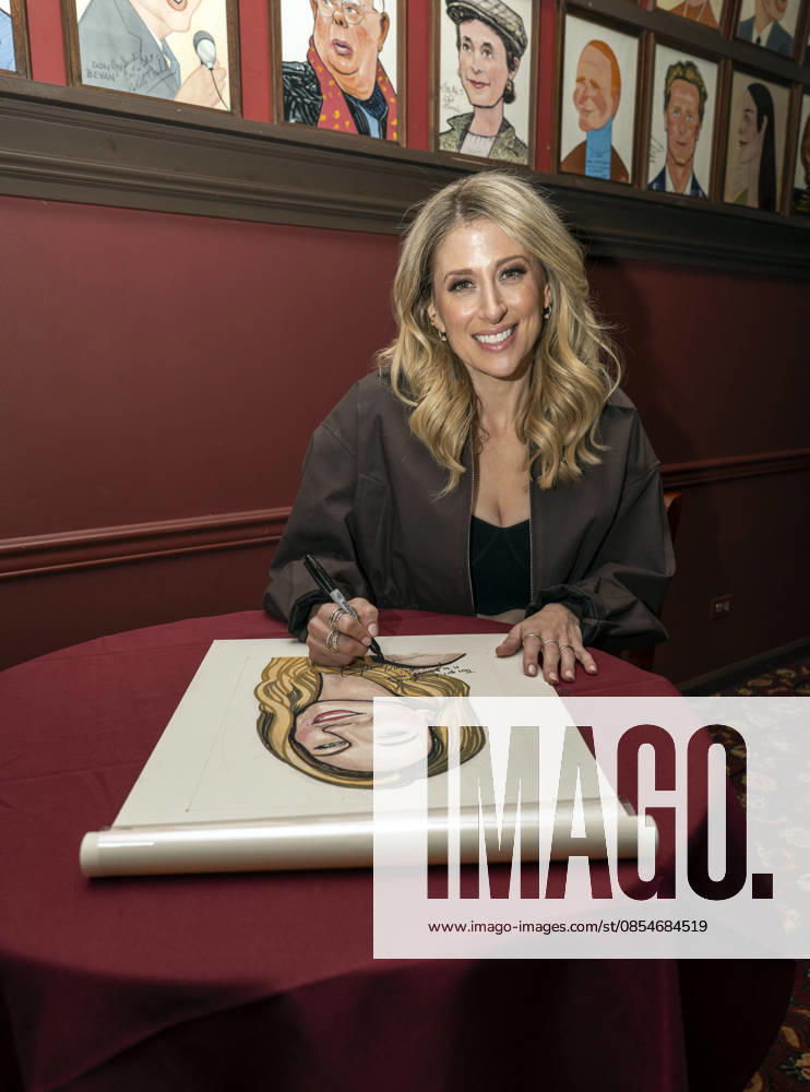 Caissie Levy joins the legendary wall of caricatures at Sardi s. Held at Sardiâ€⠢s in New York. Zuma Press April 24, 2026. New York United States - ZUMAp281 20260424_zea_p281_028