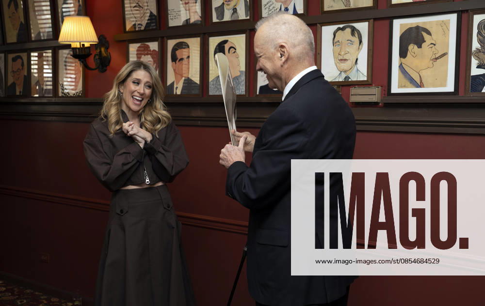 Caissie Levy and Max Klimavicius at Caissie Levy joins the legendary wall of caricatures at Sardi s. Held at Sardiâ€⠢s in New York. Zuma Press April 24, 2026. New York United States - ZUMAp281 20260424_zea_p281_045