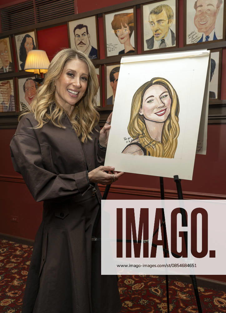 Caissie Levy joins the legendary wall of caricatures at Sardi s. Held at Sardiâ€⠢s in New York. Zuma Press April 24, 2026. New York United States - ZUMAp281 20260424_zea_p281_024