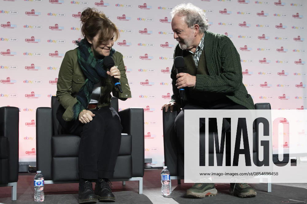 Jim Cummings and Erica Durance are seen meeting during a panel appearance at Calgary Expo at the BMO Centre in Calgary, Alberta, Canada, on April 25, 2026. Calgary CANADA - ZUMAr123 20260425_zap_r123_042