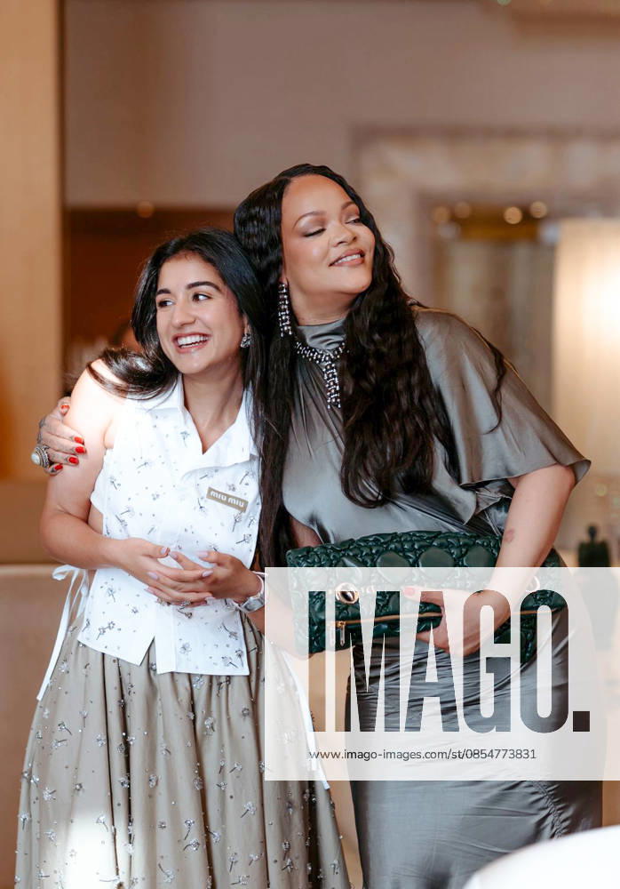 Pop-star Rihanna with Radhika Merchant during her visit to the Ambani family at their home for lunch Mumbai, April 26 (ANI): Pop-star Rihanna with Radhika Merchant during her visit to the Ambani family at their home for lunch, in Mumbai on Sunday. Mumbai Maharashtra India