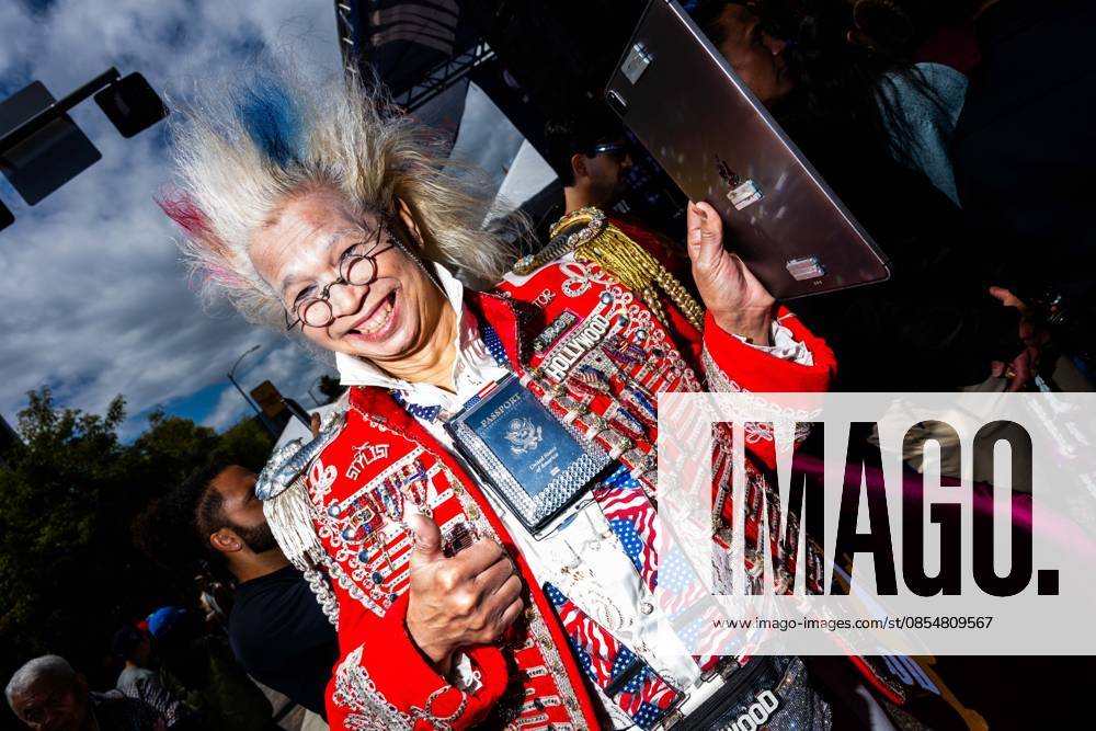 A man dressed in USA flair during the 17th Annual Songkran Festival on Hollywood Boulevard to celebrate the Thai New Year on Saturday, April 26, 2026, in Los Angeles, California. Los Angeles USA - ZUMAh206 20260426_znp_h206_017