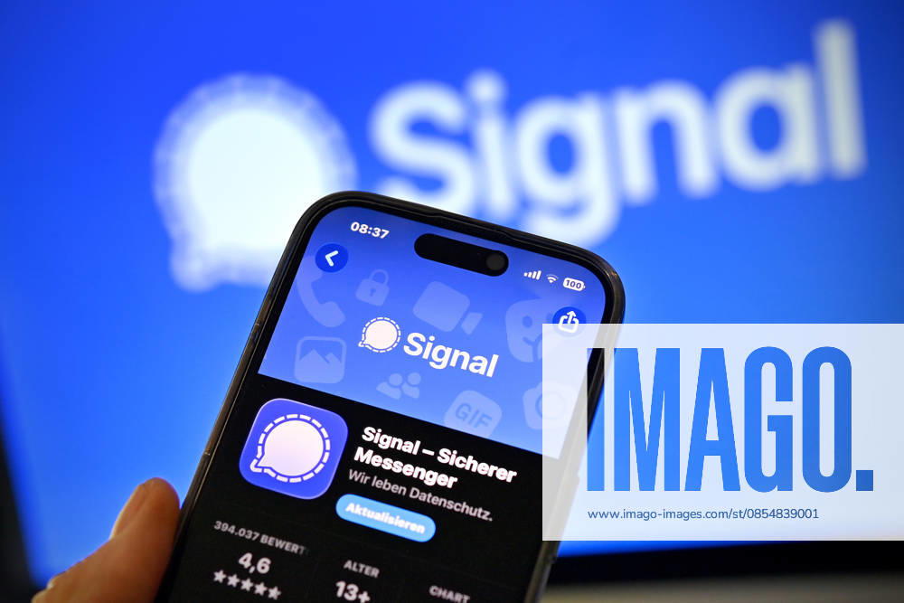 Symbol photo Signal Messenger, The messenger app Signal is popular with many people for whom privacy is important Now there is a major phishing attack, which apparently also affects federal ministers The evidence of the author is growing Social networks,Smartphone,Logos,Logo,App,