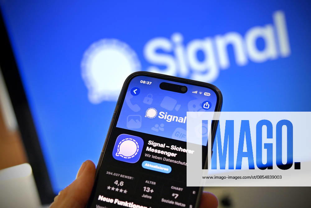 Symbol photo Signal Messenger, The messenger app Signal is popular with many people for whom privacy is important Now there is a major phishing attack, which apparently also affects federal ministers The evidence of the author is growing Social networks,Smartphone,Logos,Logo,App,