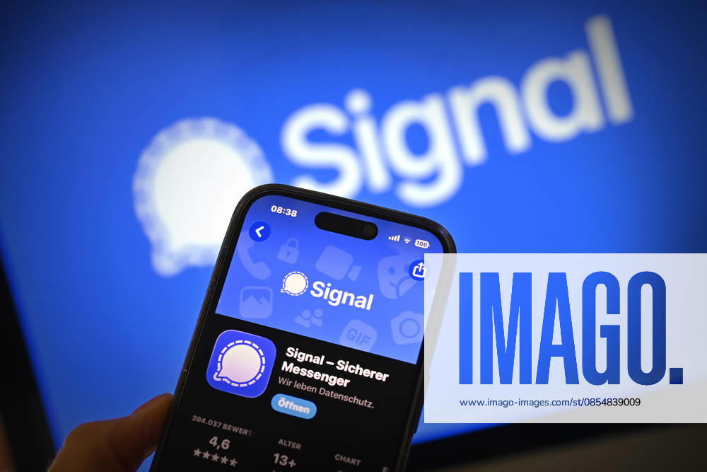 Symbol photo Signal Messenger, The messenger app Signal is popular with many people for whom privacy is important Now there is a major phishing attack, which apparently also affects federal ministers The evidence of the author is growing Social networks,Smartphone,Logos,Logo,App,