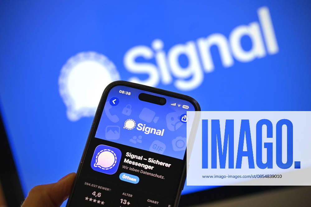 Symbol photo Signal Messenger, The messenger app Signal is popular with many people for whom privacy is important Now there is a major phishing attack, which apparently also affects federal ministers The evidence of the author is growing Social networks,Smartphone,Logos,Logo,App,