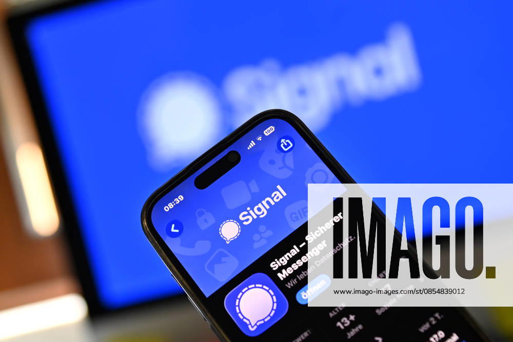Symbol photo Signal Messenger, The messenger app Signal is popular with many people for whom privacy is important Now there is a major phishing attack, which apparently also affects federal ministers The evidence of the author is growing Social networks,Smartphone,Logos,Logo,App,