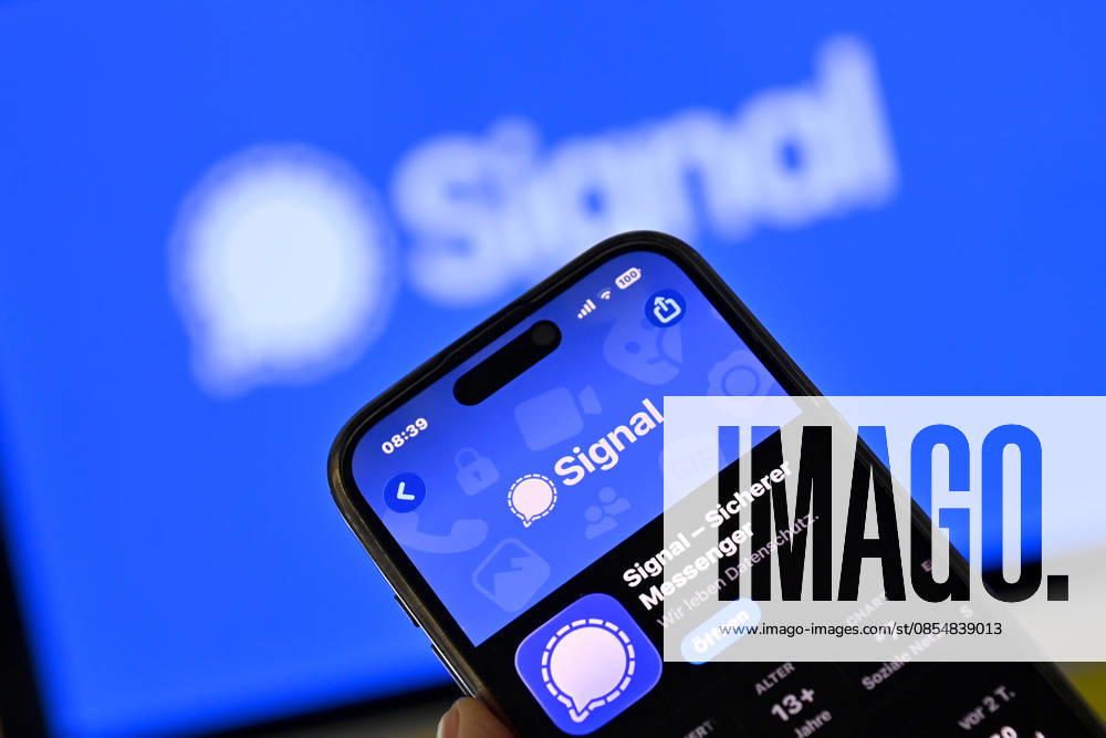 Symbol photo Signal Messenger, The messenger app Signal is popular with many people for whom privacy is important Now there is a major phishing attack, which apparently also affects federal ministers The evidence of the author is growing Social networks,Smartphone,Logos,Logo,App,