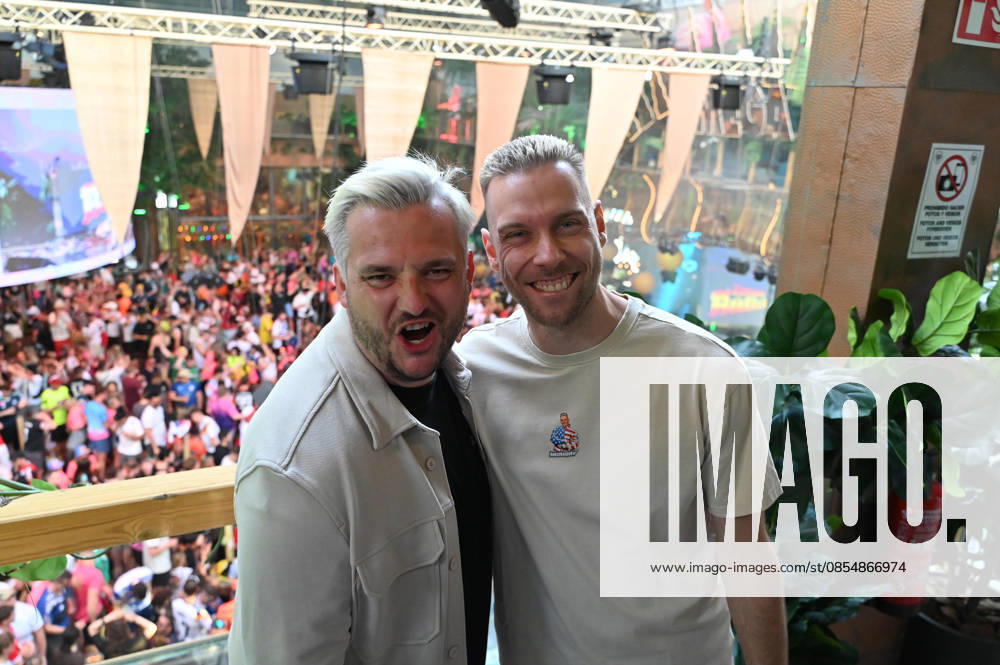 20260426 Mega Park Opening 2026 PALMA, SPAIN APRIL 26 2026 Samu aka Daniel Samorey, HouseKaspeR Philipp Immig at Mega Park Opening 2026 on April 26, 2026 in Palma, Palma Mallorca Spain