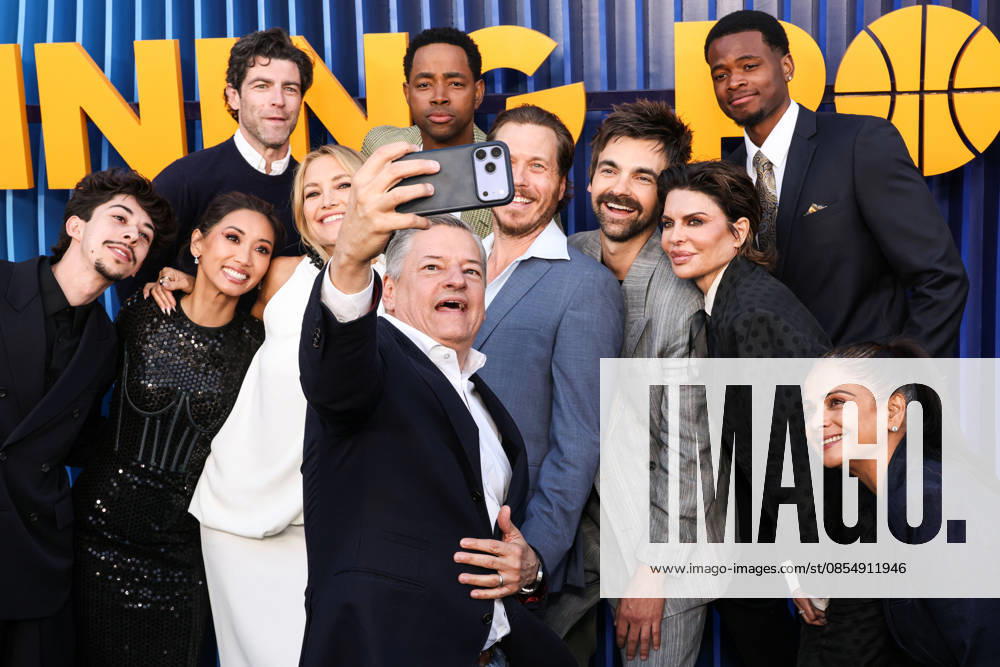 Los Angeles Premiere Of Netflix s Running Point Season 2 HOLLYWOOD, LOS ANGELES, CALIFORNIA, USA - APRIL 15: Fabrizio Guido, Brenda Song wearing Dolce and Gabbana, Kate Hudson wearing Brandon Maxwell the Petra Draped Crepe Gown, Ted Sarandos, Max Greenfield, Jay Ellis, Scott MacArthur, Drew Tarver, Lisa Rinna, Uche Agada and Bela Bajaria arrive at the Los Angeles Premiere Of Netflix s Running Point Season 2 held at The Egyptian Theatre Hollywood on April 15, 2026 in Hollywood, Los Angeles, California, United States. (Photo by Xavier Collin Image Press Agency)