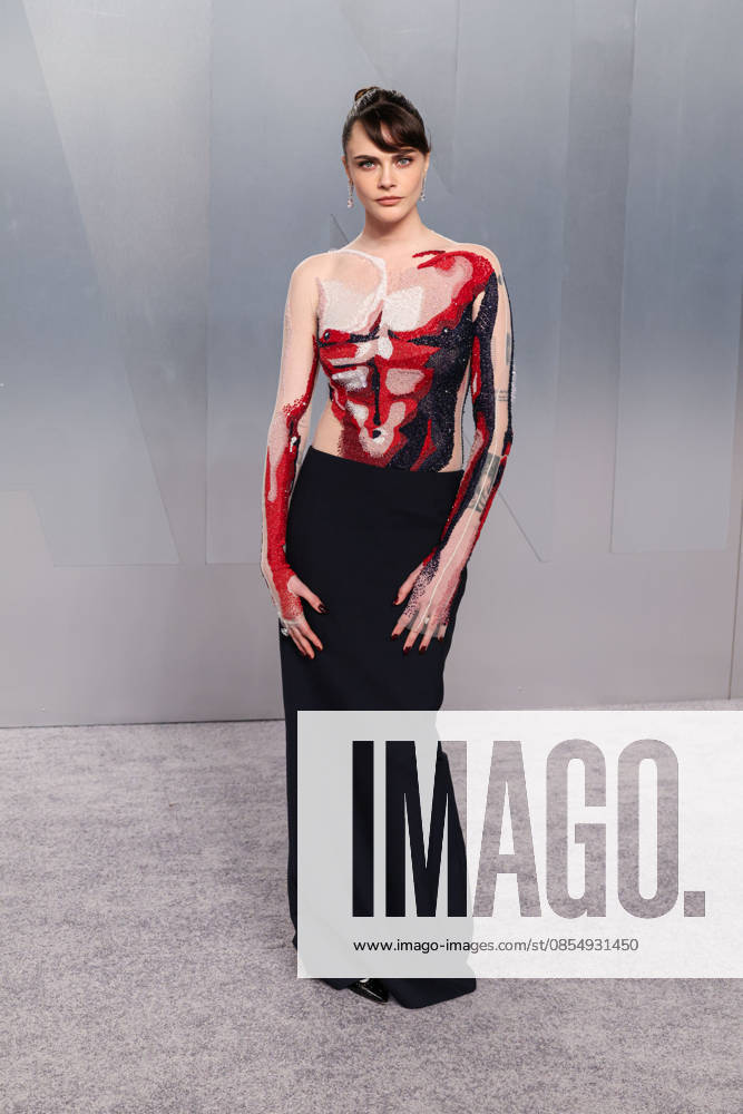2026 Vanity Fair Oscar Party MUSEUM ROW, MIRACLE MILE, LOS ANGELES, CALIFORNIA, USA - MARCH 15: Cara Delevingne wearing Thom Browne with Hassanzadeh High Jewelry arrives at the 2026 Vanity Fair Oscar Party (98th Annual Academy Awards) Hosted By Mark Guiducci held at the David Geffen Galleries at the Los Angeles County Museum of Art (LACMA) at 5905 Wilshire Blvd on March 15, 2026 in Museum Row, Miracle Mile, Los Angeles, California, United States. (Photo by Xavier Collin Image Press Agency)