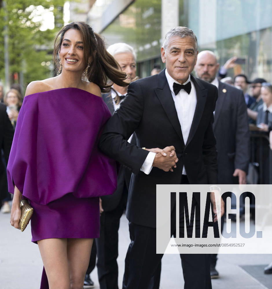 Amal Clooney and George Clooney attend the 51st Annual Chaplin Award Honoring George Clooney. Held at Alice Tully Hall at Lincoln Center in New York. Zuma Press April 27, 2026. New York United States - ZUMAp281 20260427_zea_p281_007