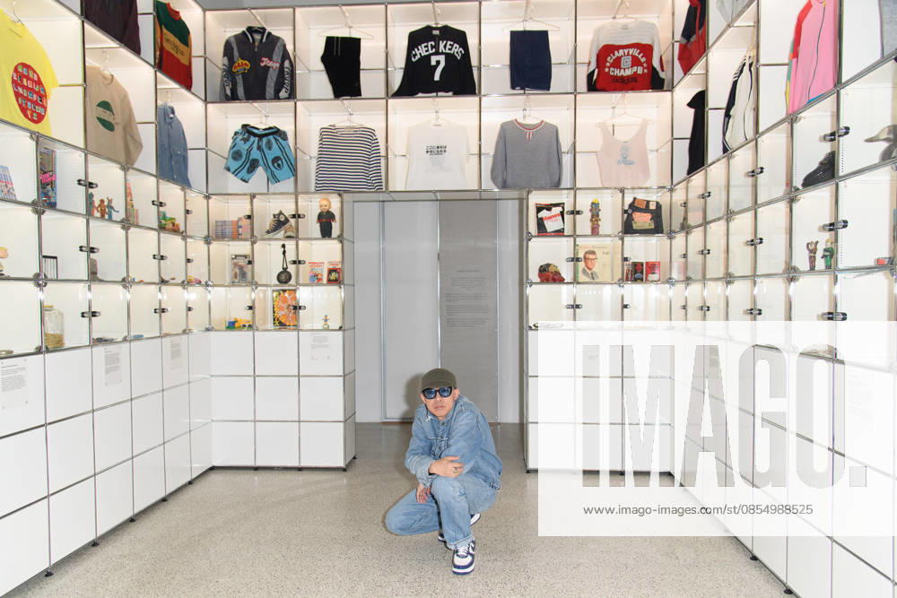 NIGO: From Japan with Love Press Preview at Design Museum, London, UK - Japanese fashion designer NIGO (born Tomoaki Nagao) poses in front of his vintage collection at a photocall for The Design Museum s NIGO: From Japan with Love Exhibition at The Design Museum in London, England, UK on Tuesday 28 April 2026 which runs from 1st May 2026 - 4th October 2026., Credit:Justin Ng Avalon UK, England, London, Design Museum
