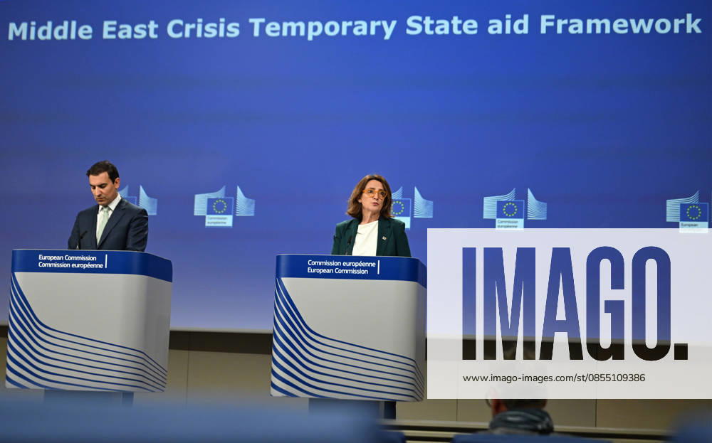 European Commission Vice President Teresa Ribera BRUSSELS, BELGIUM - APRIL 29: Teresa Ribera, Executive Vice-President of the European Commission for a Clean, Just and Competitive Transition, holds a press conference on the Middle East Crisis Temporary State Aid Framework in Brussels, Belgium on April 29, 2026. Dursun Aydemir Anadolu Brussels Belgium. Editorial use only. Please get in touch for any other usage.