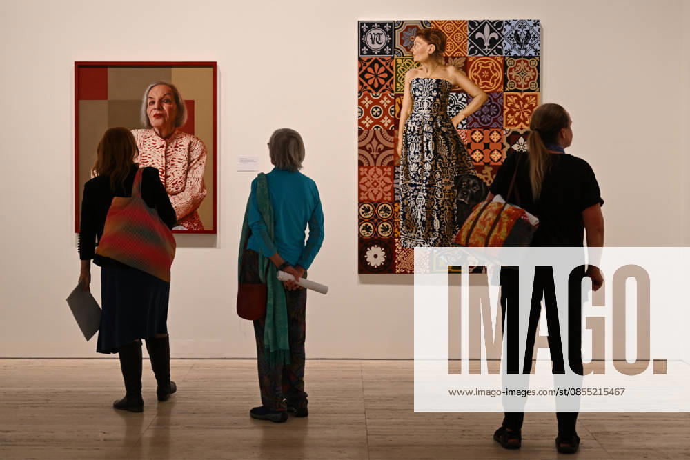 ARCHIBALD PACKING ROOM PRIZE, Patrons look at the finalists of the 2026 Archibald Prize at the Art Gallery of New South Wales in Sydney, Thursday, April 30, 2026. Artist Sean Layh was announced as winner of the Packing Room Prize. ( NO ARCHIVING Sydney New South Wales Australia