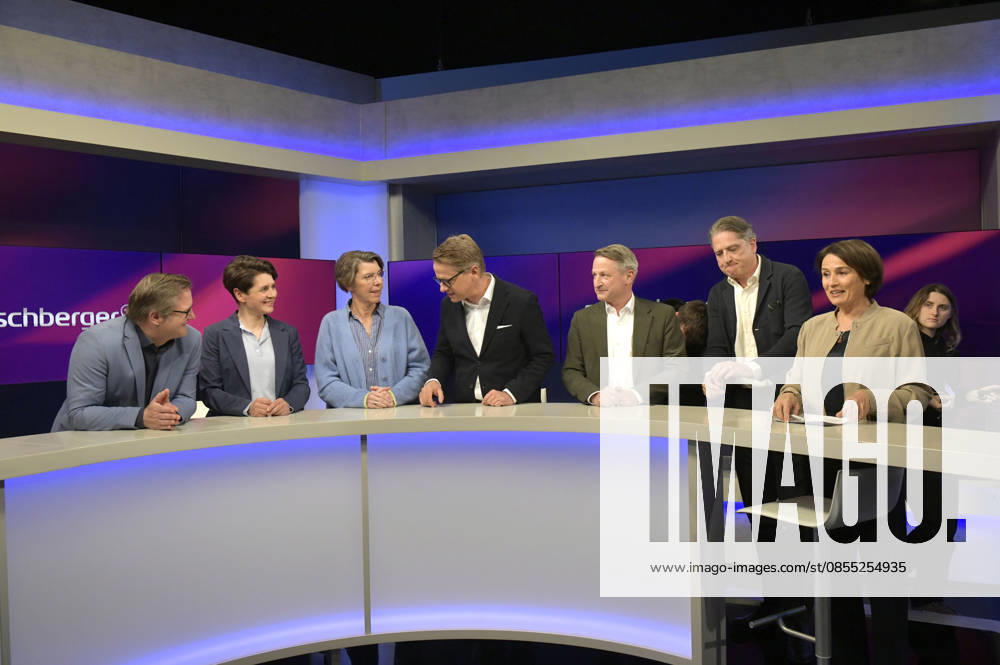 Michael Bröcker, Anna Lehmann, Bettina Böttinger, Carsten Linnemann, Nikolaus Blome, Jakob Augstein and Sandra Maischberger on the ARD talk show maischberger in Studio Berlin Adlershof Berlin, 29 04 2026 Foto:xM.xBehrensx xFuturexImagex maischberger2904_6401
