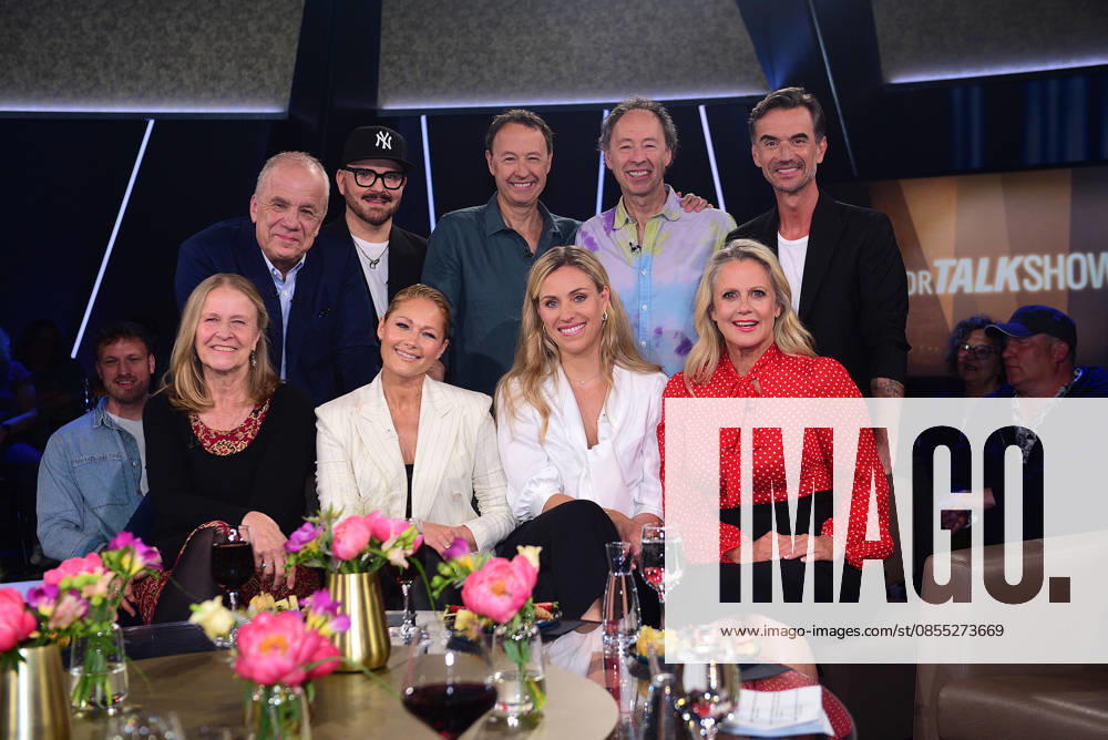 Cornelia Funke, Hubertus Meyer Burckhardt, Armin Morbach, Helene Fischer, Gerrit Braun, Angelique Kerber, Frederik Braun, Barbara Schoeneberger and Florian Silbereisen at the recording on 29 04 2026 of the NDR Talk Show in Hamburg NDR Talk Show on 1 05 2026 in Hamburg