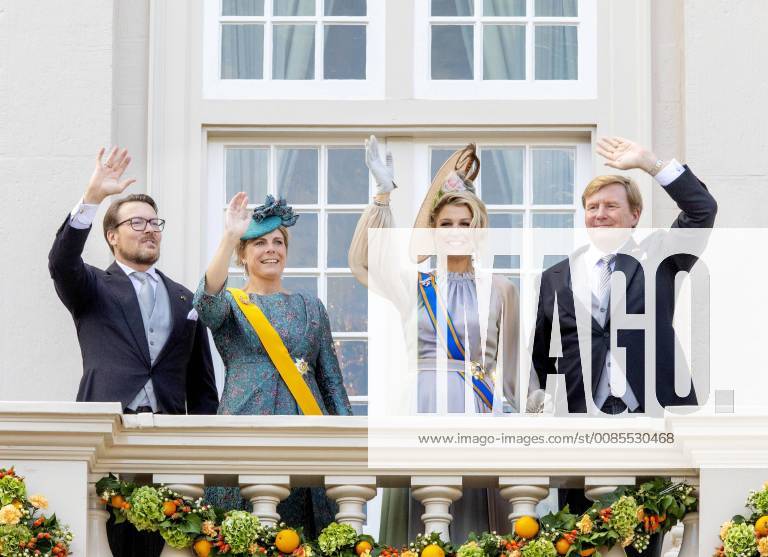 Balcony Queen Maxima and King Willem-Alexander Princess Laurentien and Prince Constantijn on the balcony of palace Noordeinde during Prinsjesdag, the presentation of the dutch 2019 budget memorandum and the opening of the parliamentary year, in The Hague.