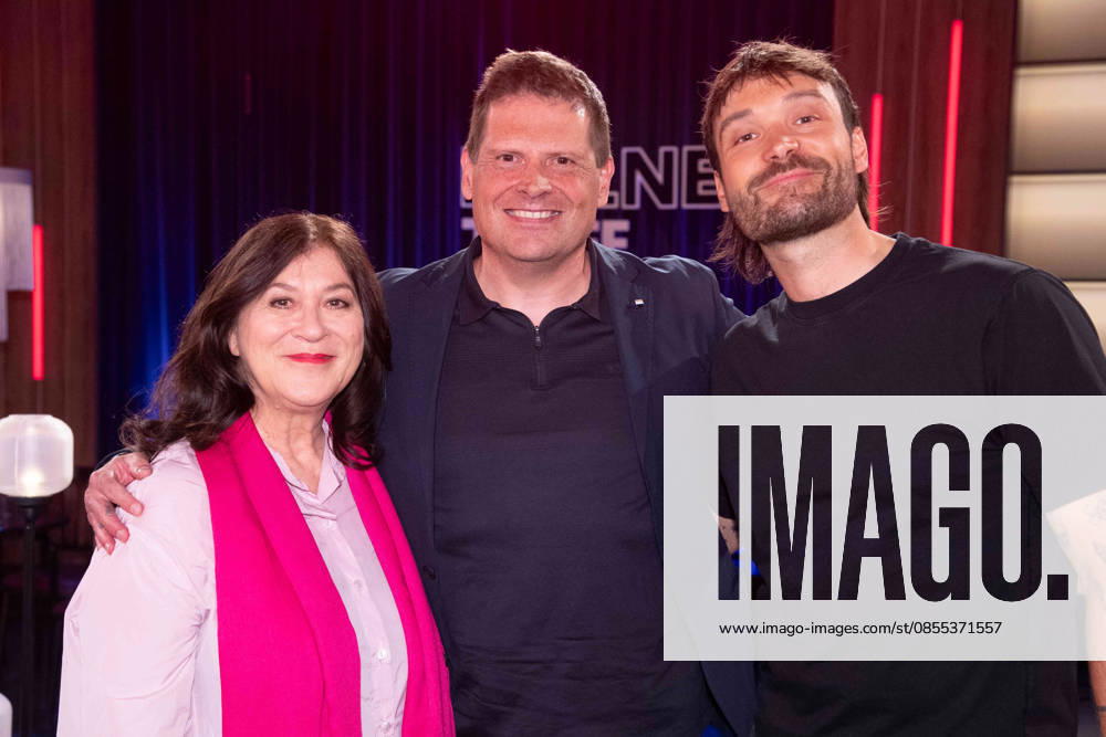 From left Eva MATTES, actress, Jan ULLRICH, former racing cyclist, Rick ZABEL, former racing cyclist, guest on the program ,,Koelner Treff,, on WDR television