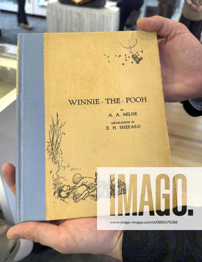 Winnie the Pooh,1926 limited to 200 copies, signed by author A.A. Milne and illustrator E. H. Shepard, offered by Black Swan Books for $19,500,00 seen at the press preview for the ABAA New York International Antiquarian Book Fair held at the Park Avenue Armory. New York USA - ZUMAk03_ 20260430_zaf_k03_022