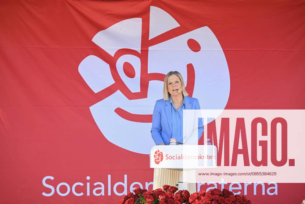 SUNDBYBERG, SWEDEN 20260501 Social Democrat Party Leader Magdalena Andersson S May Day Speech in Sundbyberg SUNDBYBERG SWEDEN
