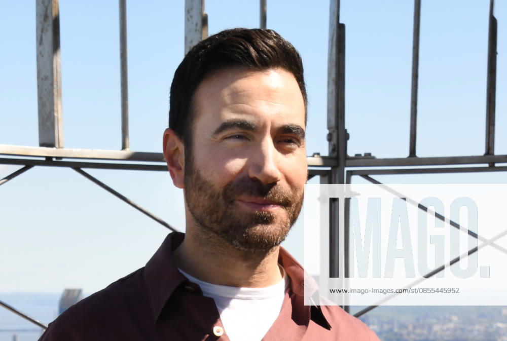 NEW YORK, NY - MAY 1: Brett Goldstein pictured as Apple TVs Shrinking cast visit the Empire State Building in celebration of Its Third Season on May 1, 2026 in New York City.