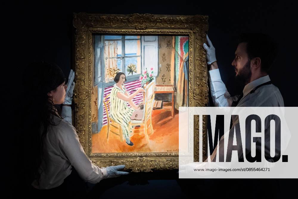 Auction assistants pose with Henri Matisse La Seance du matin during May Marquee Modern & Contemporary Auctions press preview at Sotheby s The Breuer in New York, NY on May 1, 2026. Bronx USA - ZUMAr339 20260501_znp_r339_033