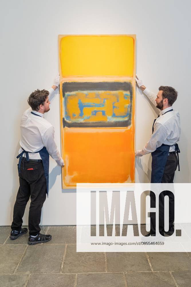 Auction assistants pose with Mark Rothko No. 1 during May Marquee Modern & Contemporary Auctions press preview at Sotheby s The Breuer in New York, NY on May 1, 2026. Bronx USA - ZUMAr339 20260501_znp_r339_004