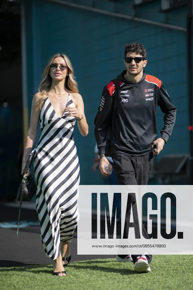 Miami Grand Prix 2026 - Pilots and Girlfriends 31 Esteban Ocon (Haas) and Elena Berri arrival before the Sprint Race session of the F1 Grand Prix of Miami at Miami International Autodrome on May 2, 2026 in Miami Florida . Photo by Eliot Blondet ABACAPRESS.COM Miami Florida United States