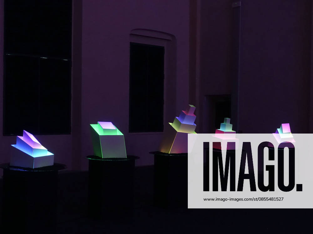 Parma, May 1, 2026. European premiere of Brian Eno s exhibition My Light Years at the Ospedale Vecchio. Pictured is the installation Cristals.