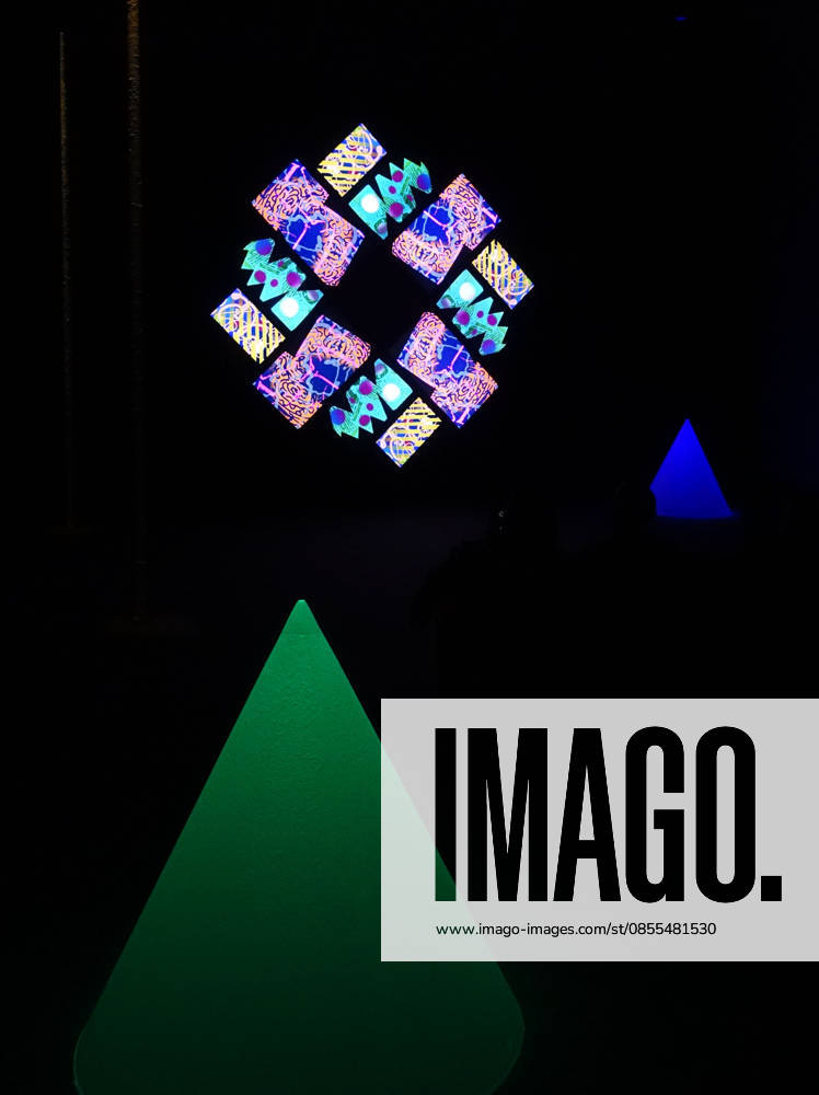 Parma, May 1, 2026. European premiere of Brian Eno s exhibition My Light Years at the Ospedale Vecchio. Pictured is the installation 77 Million Paintings.