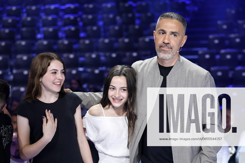 Rapper and juror Bushido Anis Ferchichi with his children at the second of three live shows of the 22nd season of the German singing casting show Deutschland sucht den Superstar DSDS at the MMC Studios Cologne, 02 05 2026 NRW Germany