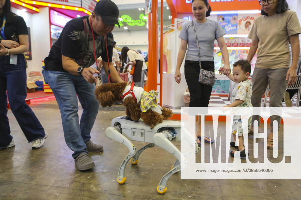 Pet Fest in Indonesia SOUTH TANGERANG, INDONESIA - MAY 3: A robot dog is seen alongside a real dog at Pet Fest 2026, a festival for animal lover communities in South Tangerang, Banten, Indonesia on May 3, 2026. The annual event, aimed at animal lover communities, features a range of activities including pet costume contests, free vaccination clinics, and educational talks on adoption and responsible pet care. Agoes Rudianto Anadolu South Tangerang Indonesia. Editorial use only. Please get in touch for any other usage.