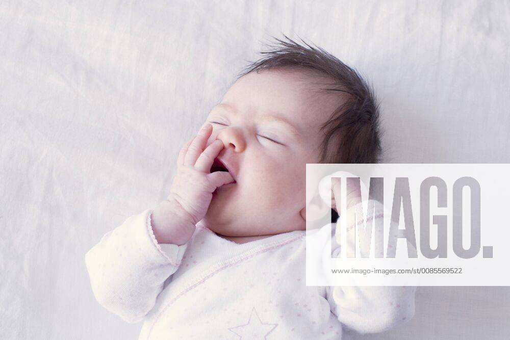 Baby yawning