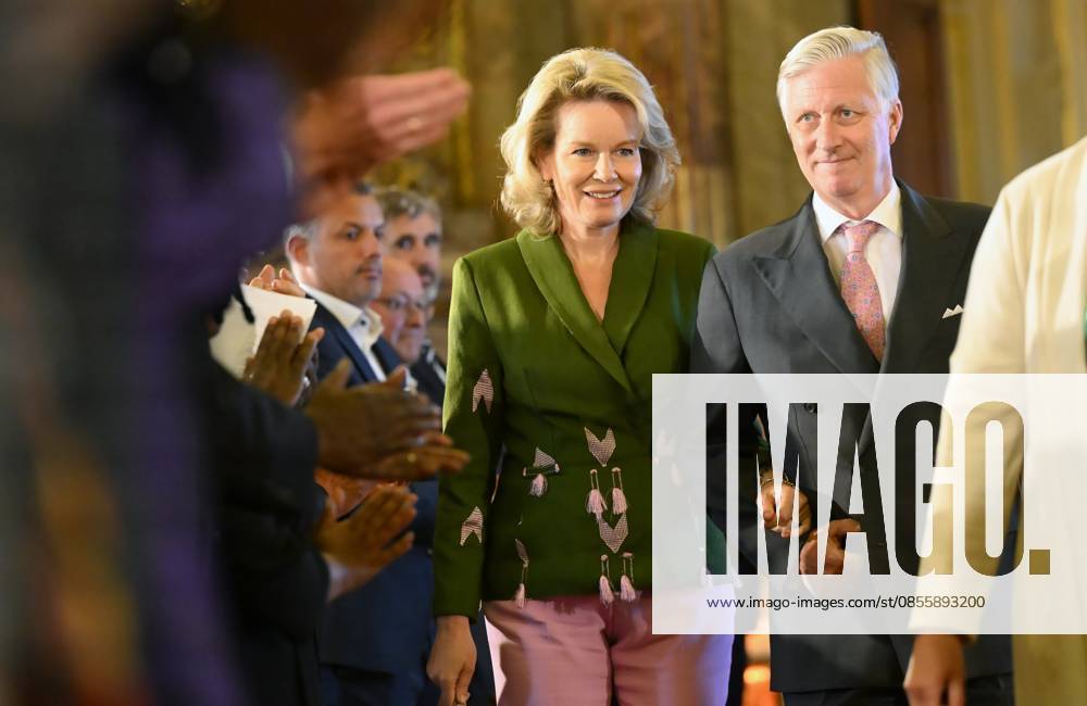 King Philippe And Queen Mathilde Present The Africa Prize BRUSSELS, BELGIUM - MAY 07 : King Philippe of Belgium and Queen Mathilde of Belgium during the ceremony for the Africa prize on May 07, 2026 in Brussels, Belgium, 07 05 2026 Brussels Belgium