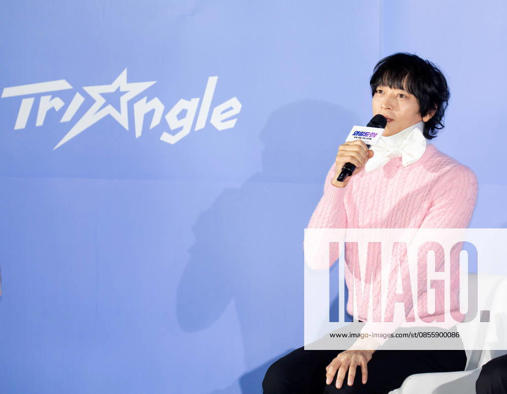 : Cast member Gang Dong-Won at a press conference for the movie Wild Sing in Seoul, South Korea. The Korean comedy movie recreates earlier era of K-pop scene. aflo_329509758